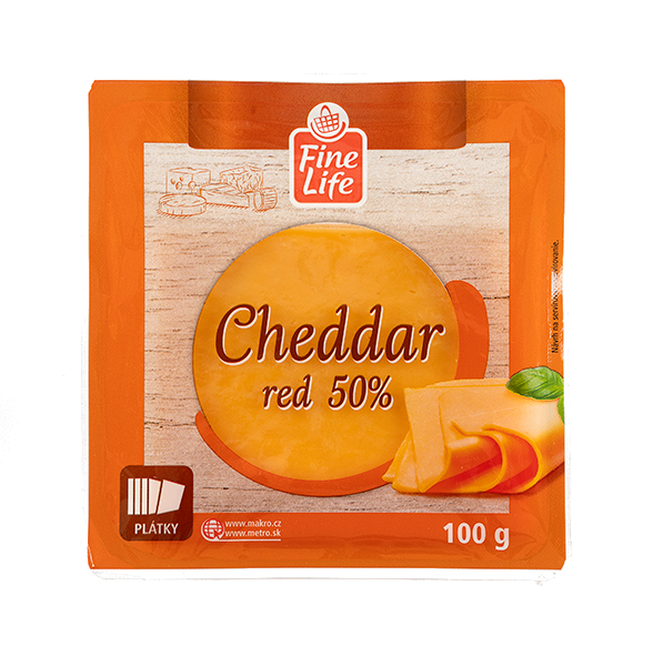 Fine Life Cheddar red plátky chlad. 100 g