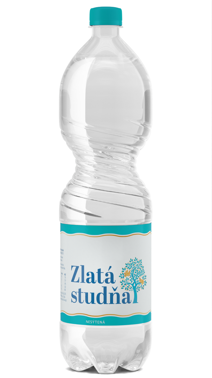 Zlatá studňa Pramenitá voda nesýtená 6 x 1,5 l vratná PET fľaša