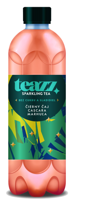 TEAZZ Tea Čierny čaj cascara marhuľa 6 x 1 l vratná PET fľaša