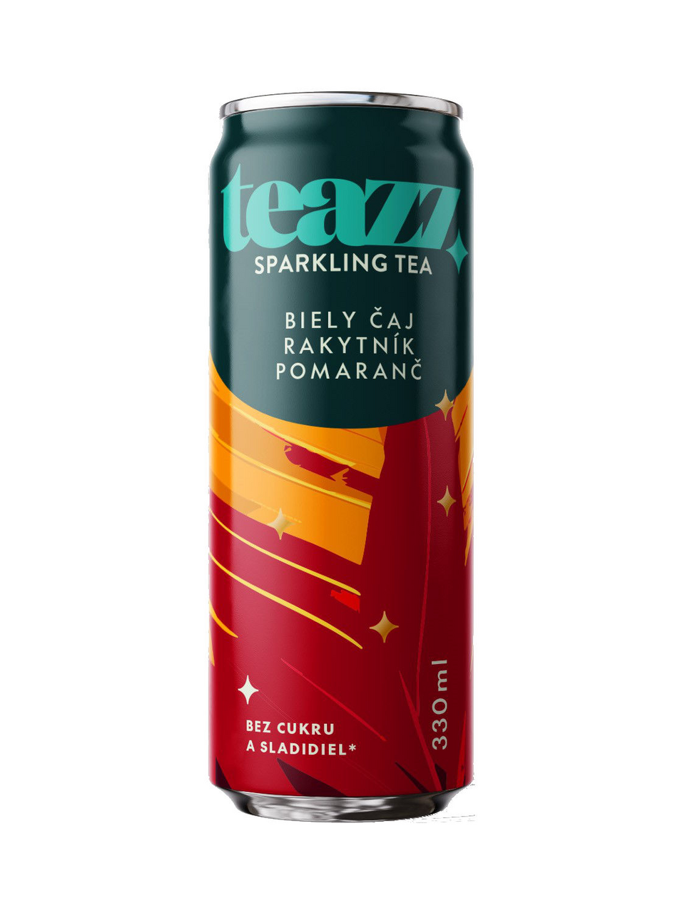 TEAZZ Tea Biely čaj rakytník pomaranč 24 x 330 ml vratná plechovka
