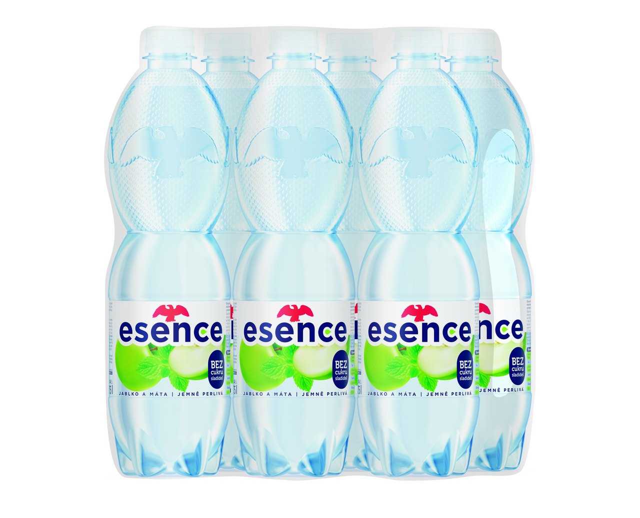 MATTONI Esence minerálna voda jablko a mäta 6 x 750 ml vratná PET fľaša