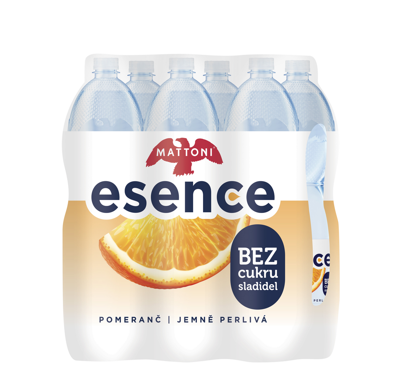 MATTONI Esence minerálna voda pomaranč 6 x 1,5 l vratná PET fľaša