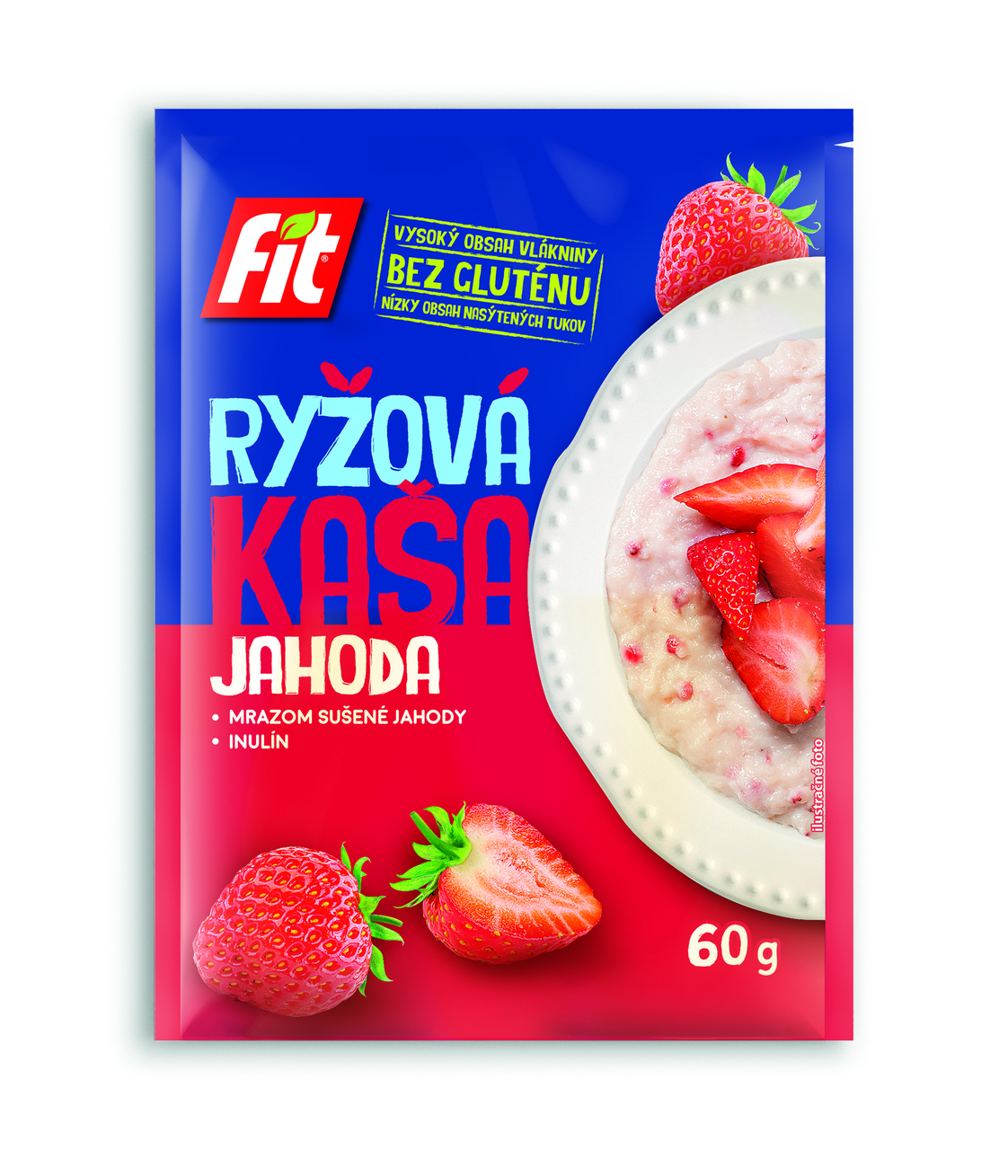 Fit Ryžová kaša jahoda 60 g
