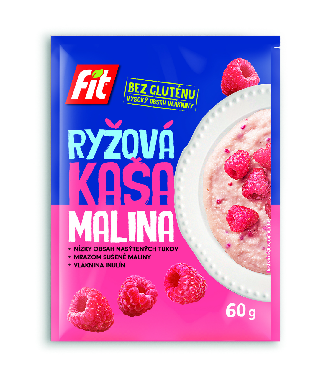 Fit Ryžová kaša malina 60 g