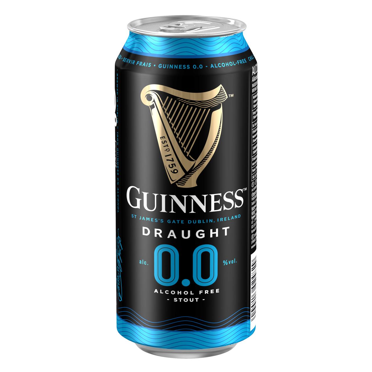 GUINNESS 0,0% pivo nealkoholické 440 ml vratná plechovka