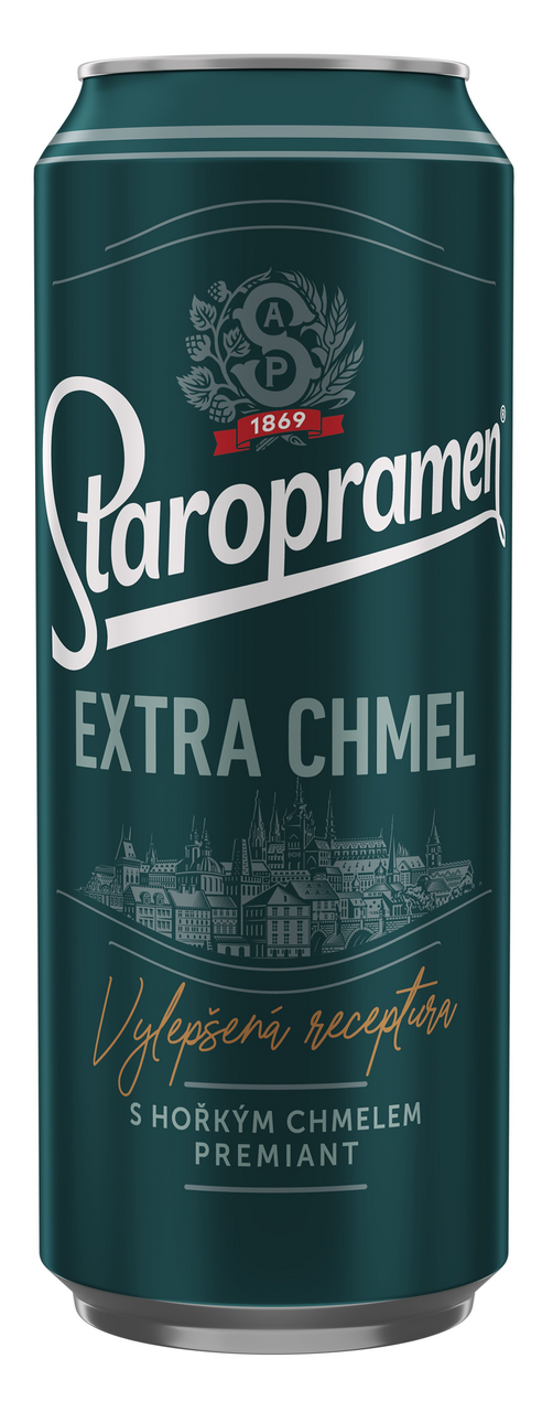 Staropramen Extra Chmel pivo 24 x 500 ml vratná plechovka