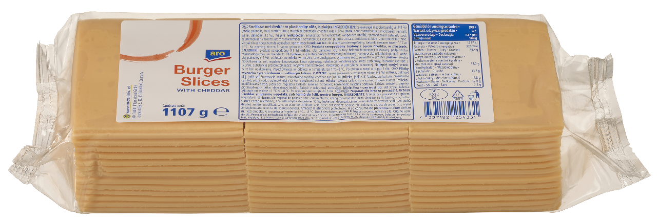 aro Cheddar tavené plátky chlad. 1,107 kg