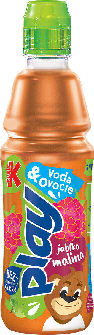 KUBÍK Play Ovocný nápoj malina 12 x 400 ml vratná PET fľaša