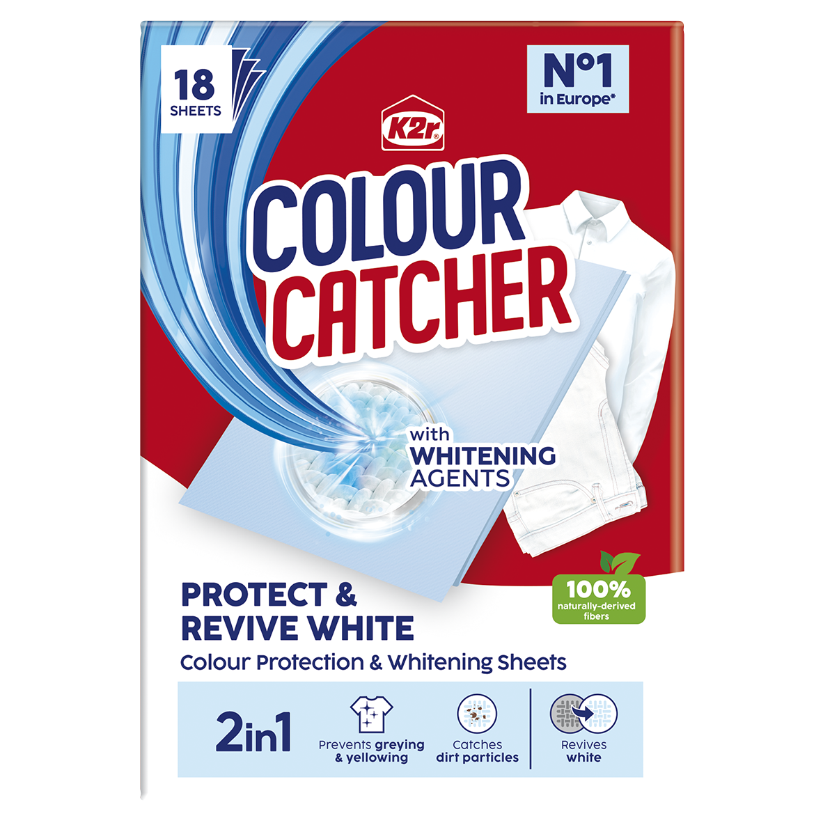 K2R Colour Catcher Revive White obrúsky na ochranu prádla 18 ks