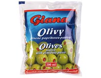 Giana Olivy zelené s paprikovou pastou 3x195 g