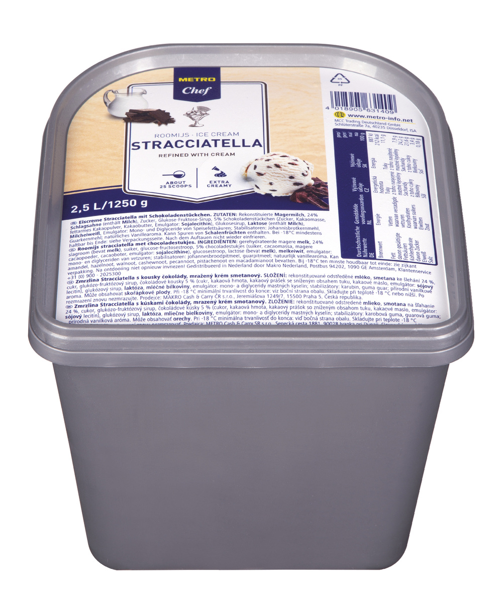 METRO Chef Stracciatella zmrzlina mraz. 2,5 l