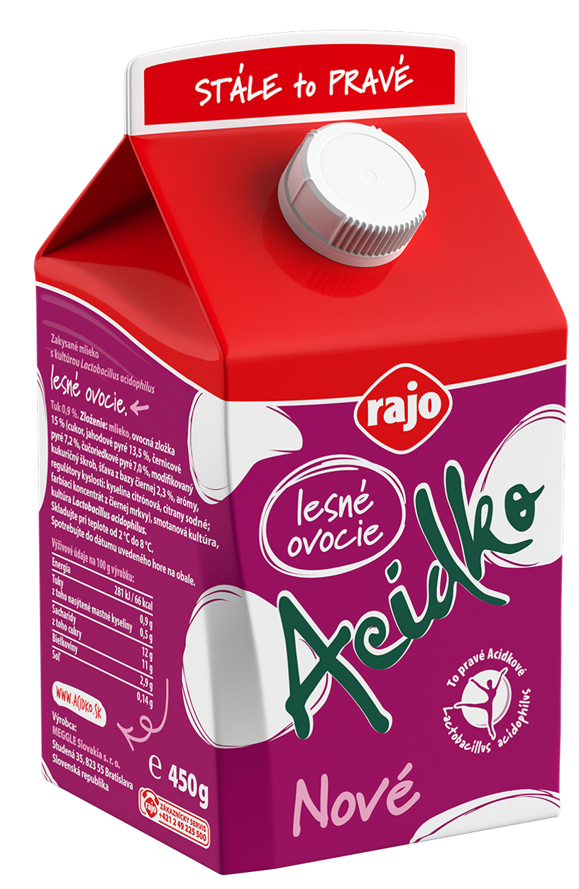 rajo Acidko Kyslomliečny nápoj lesné ovocie chlad. 8 x 450 g
