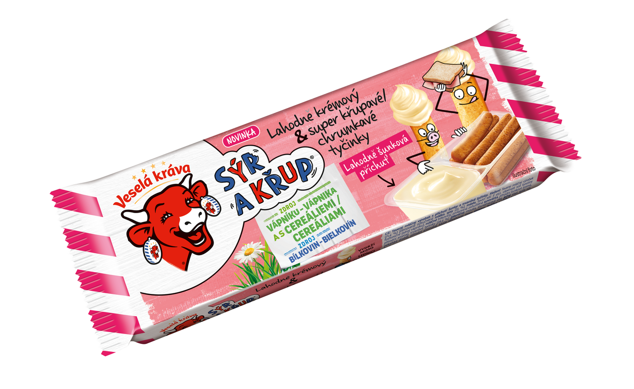 Veselá kráva Sýr a křup šunková príchuť chlad. 35 g