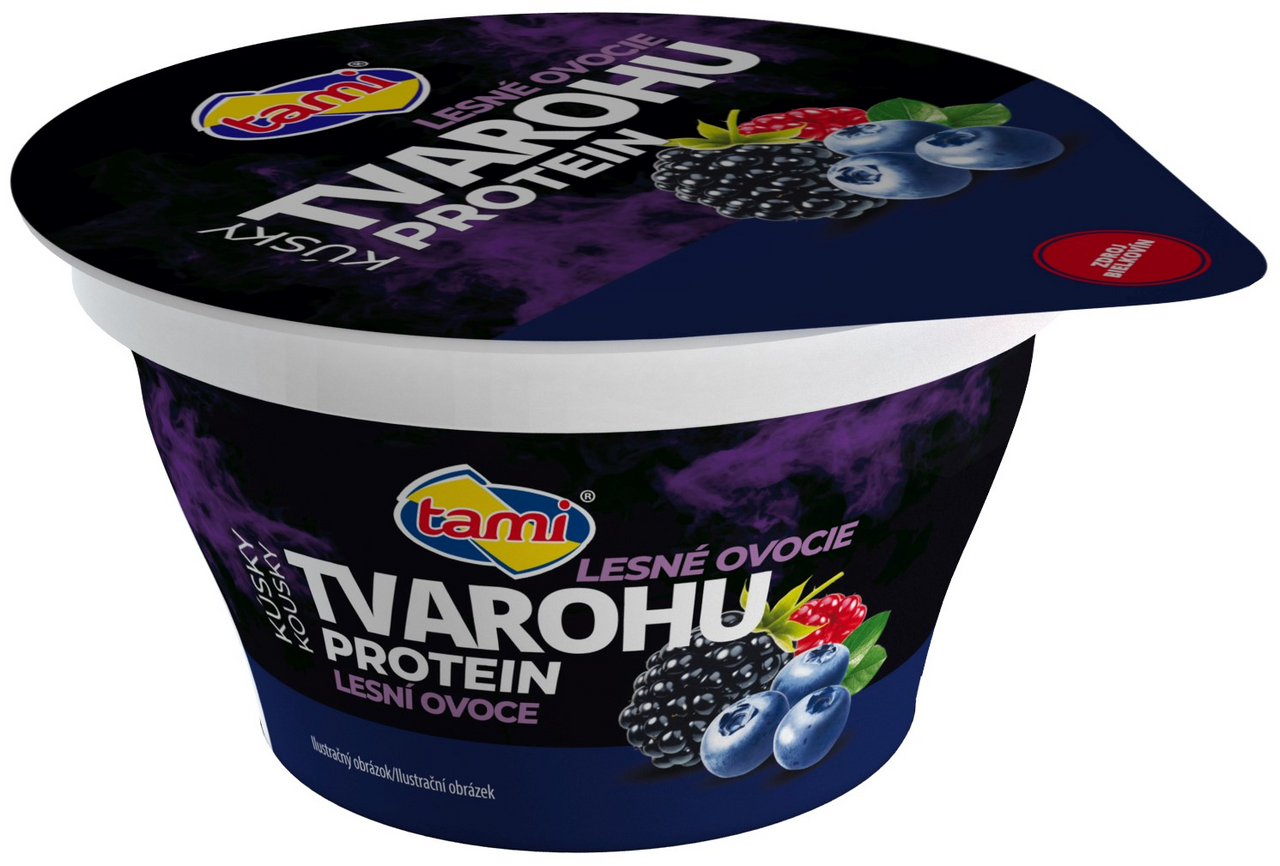 tami Protein Kúsky tvarohu lesné ovocie chlad. 150 g