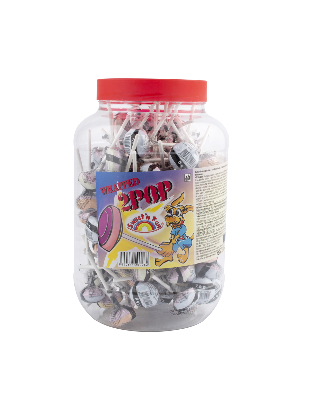 2POP Lízanky z hroznového cukru 125 x 8 g
