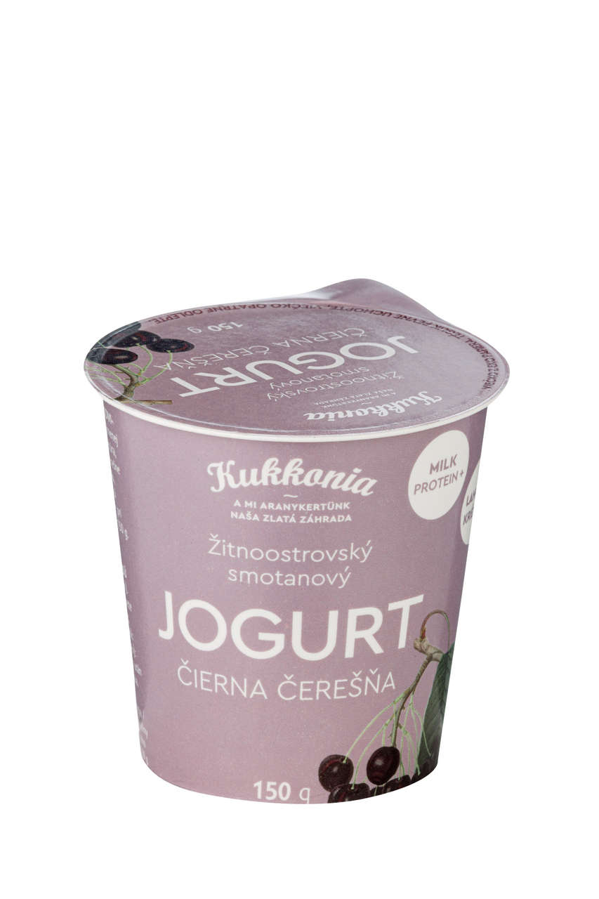 Kukkonia Jogurt smotanový mix 2 (čierna čerešňa, jablko-škorica) chlad. 150 g