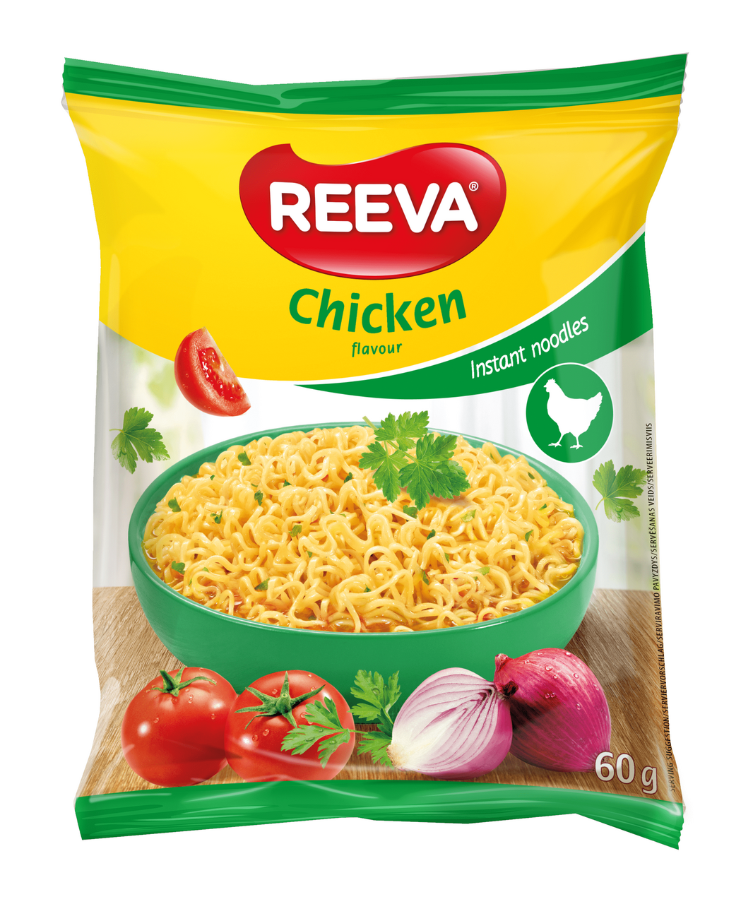 REEVA Instantné rezance s kuracou príchuťou 24 x 60 g