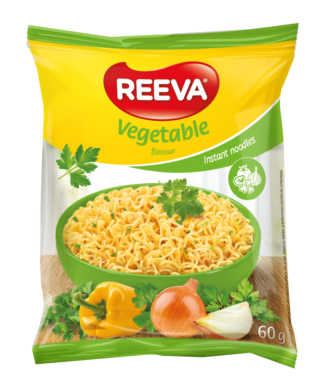 REEVA Instantné rezance so zeleninovou príchuťou 24 x 60 g