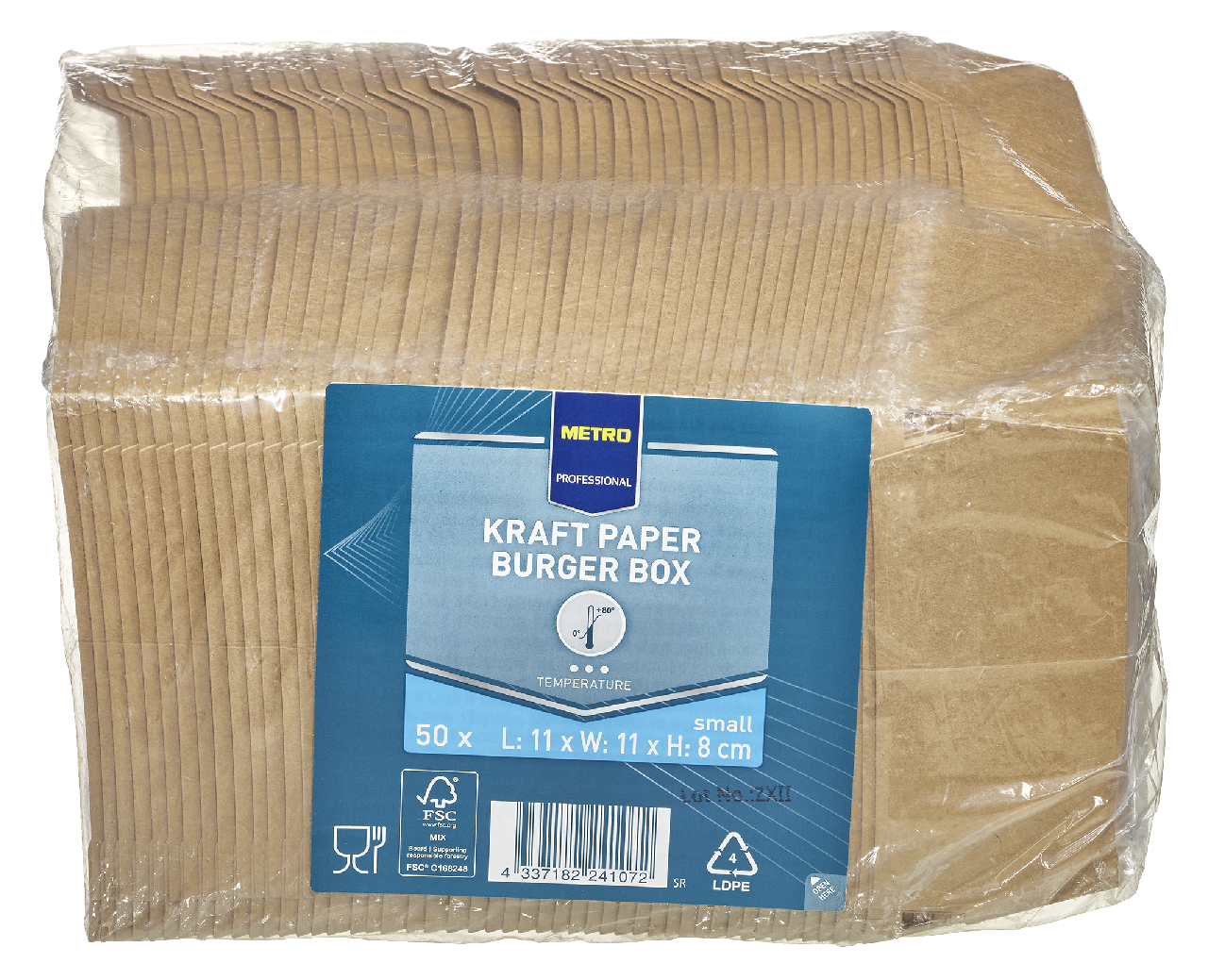 METRO PROFESSIONAL Kraft Paper Burger box small 50 ks