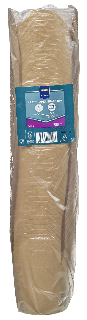 METRO PROFESSIONAL Kraft Paper Snack box 780 ml 50 ks