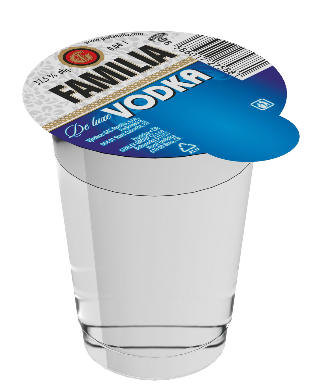 FAMILIA Vodka de Lux 37,5% 40 ml (min. obj. 20 ks)