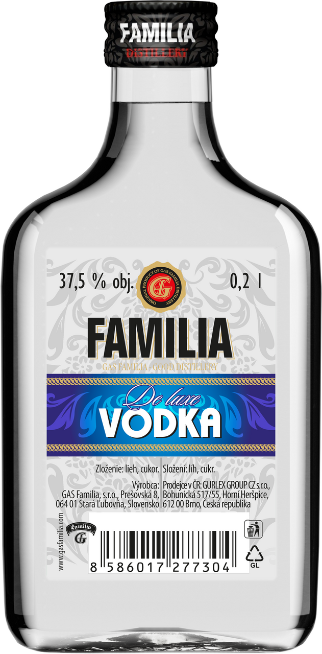 FAMILIA Vodka de Lux 37,5% 200 ml (min. obj. 12 ks)