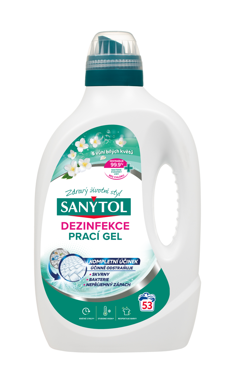SANYTOL Dezinfekčný prací gél (53 praní) 2,65 l