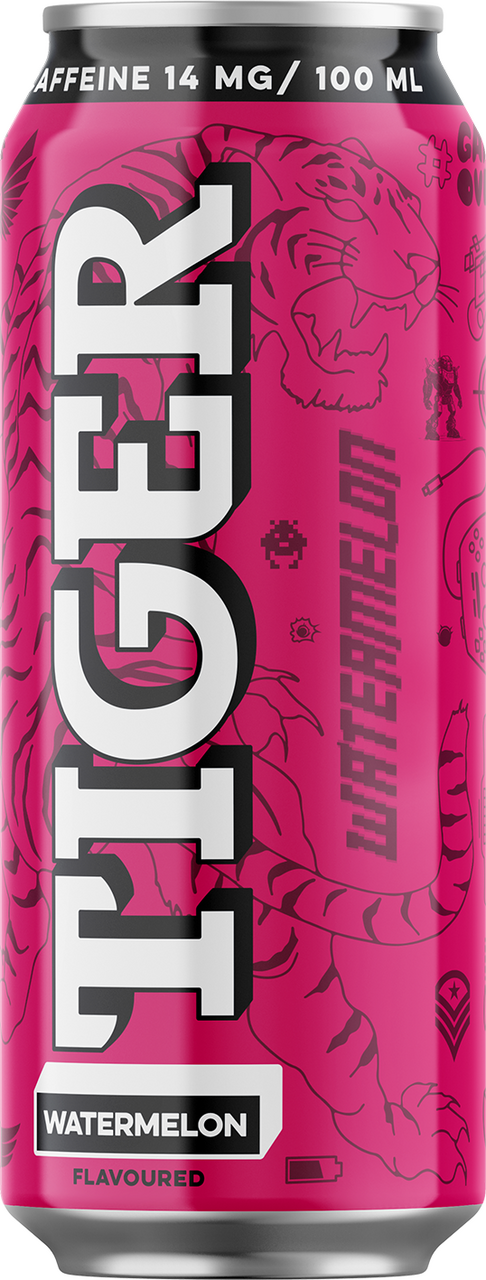 TIGER Watermelon energetický nápoj 12 x 500 ml vratná plechovka