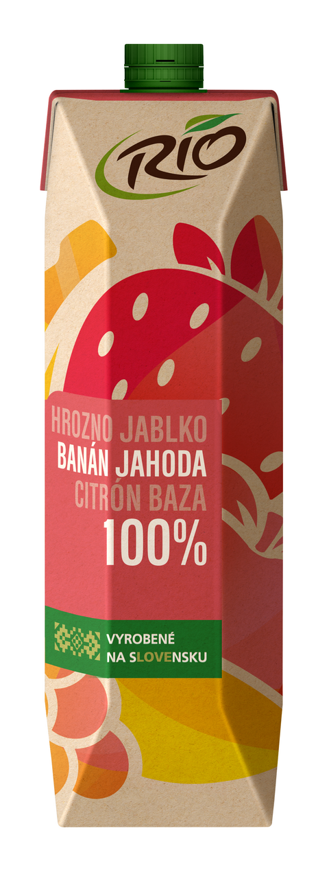 RIO Džús 100% jahoda banán 6 x 1 l tetrapack