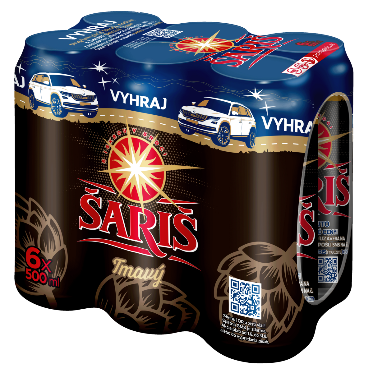 ŠARIŠ Tmavé pivo 6 x 500 ml vratná plechovka