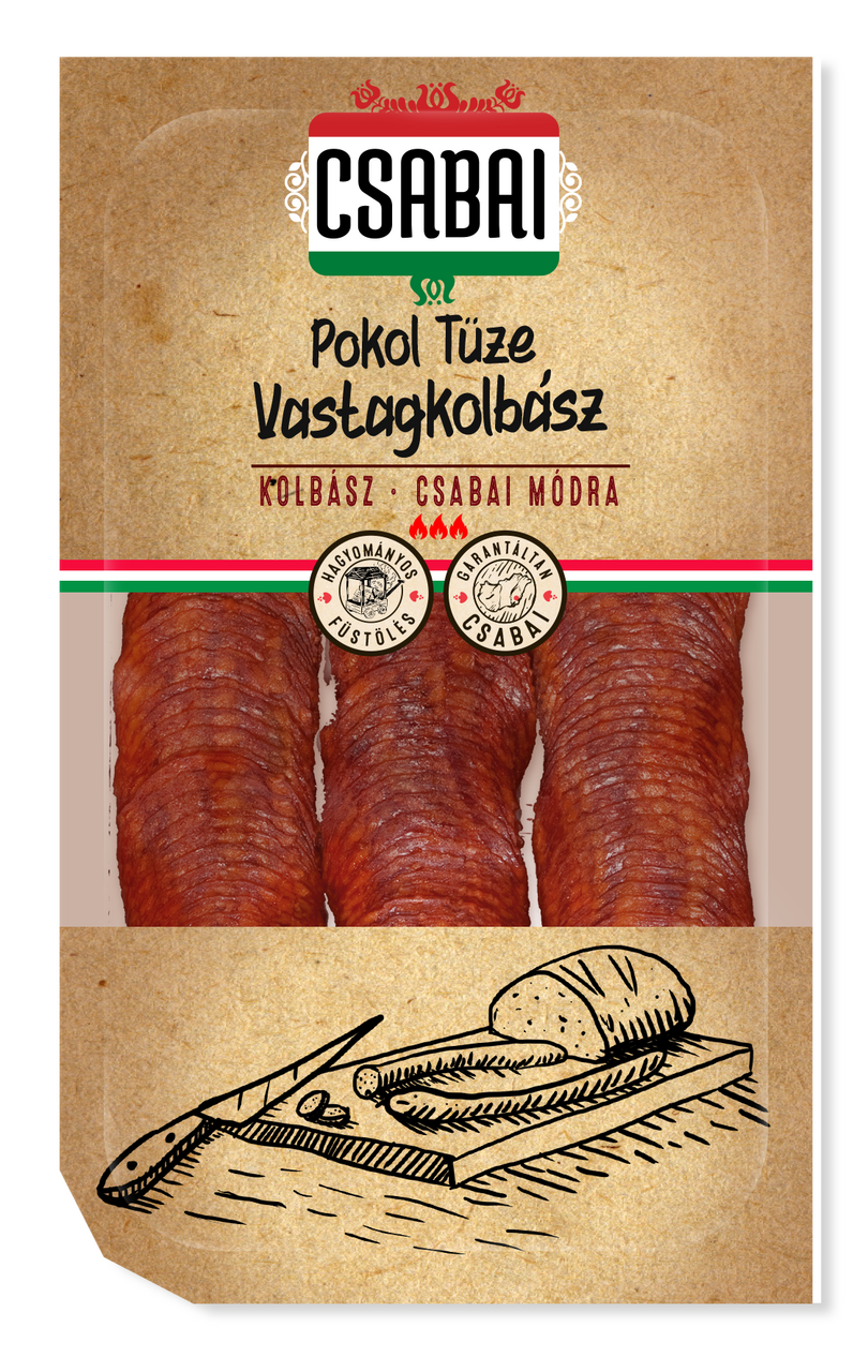 CSABAI Pekelné pálivá klobása ochr.atmosféra chlad. 75 g