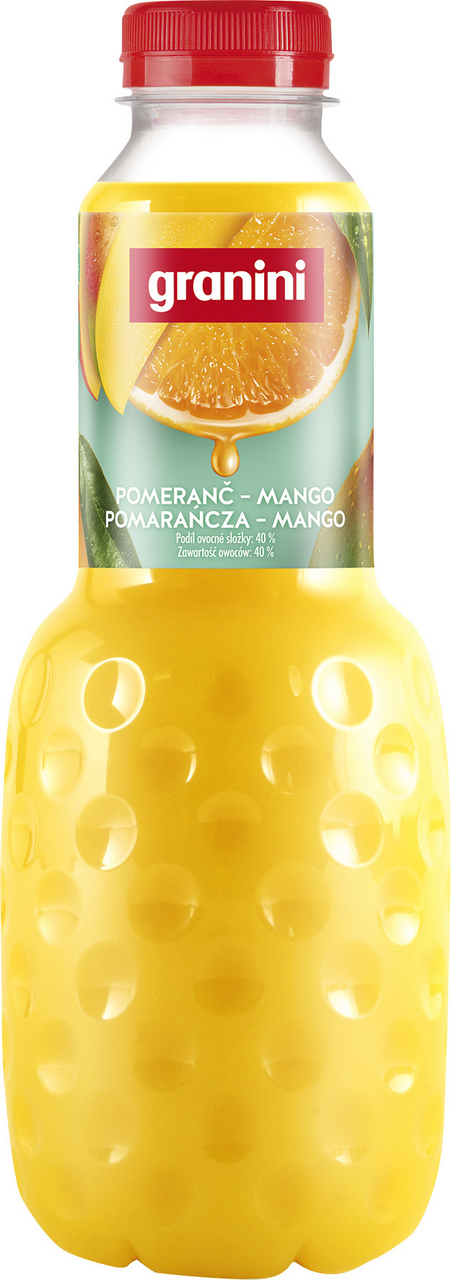 granini Pomaranč a mango 6 x 1 l vratná PET fľaša