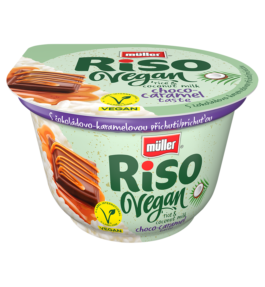 müller RISO Vegan dezert čokoláda karamel chlad. 160 g