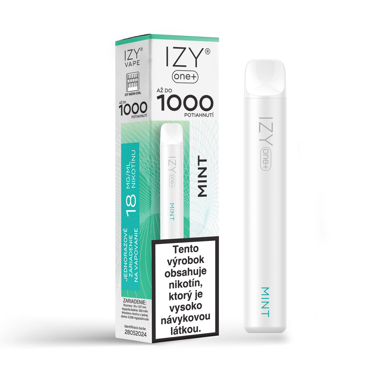 IZY VAPE ONE+ TX Mint elektronická cigareta 18 mg 2 ml