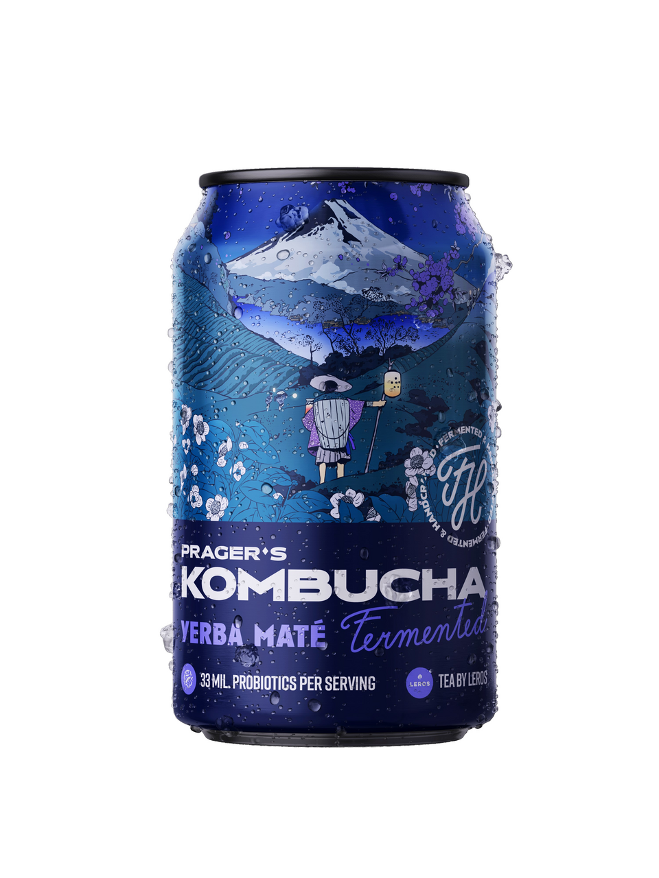 PRAGERS Kombucha yerba maté 330 ml vratná plechovka
