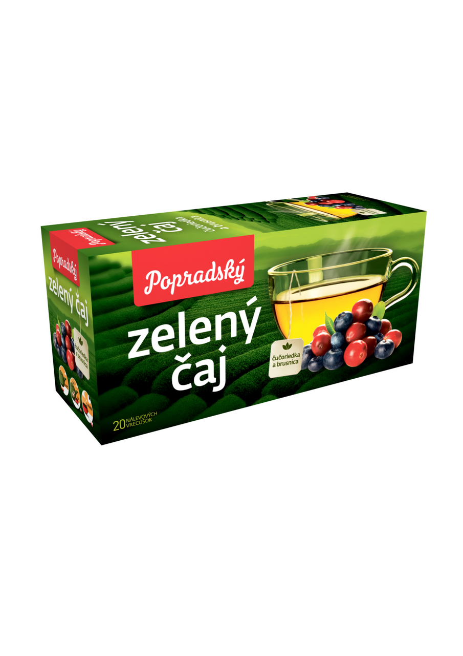 Popradský Čaj zelený čučoriedka a brusnica 30 g
