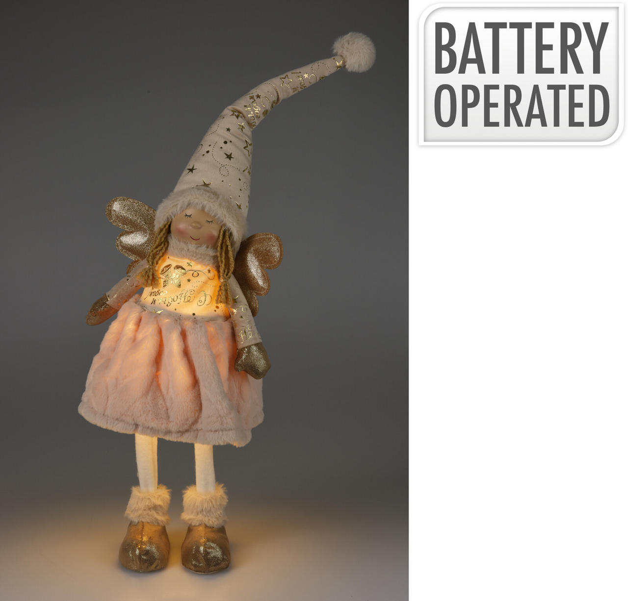 Koopman Anjel dievča LED 69 cm 1 ks