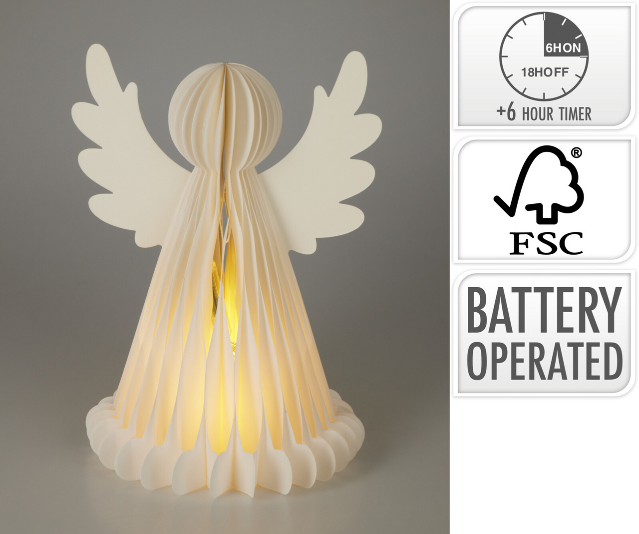 Koopman Anjel LED papier 38 cm 1 ks