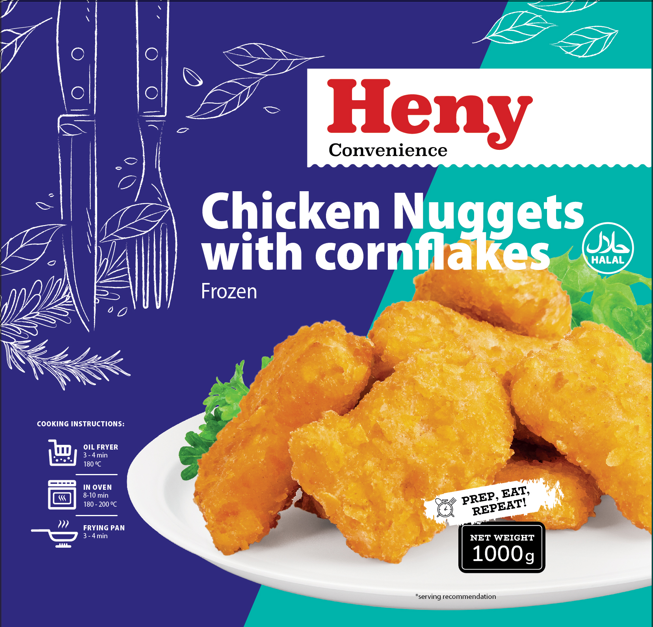 Heny Kuracie nugetky v kukuričných lupienkach mraz. 1 kg