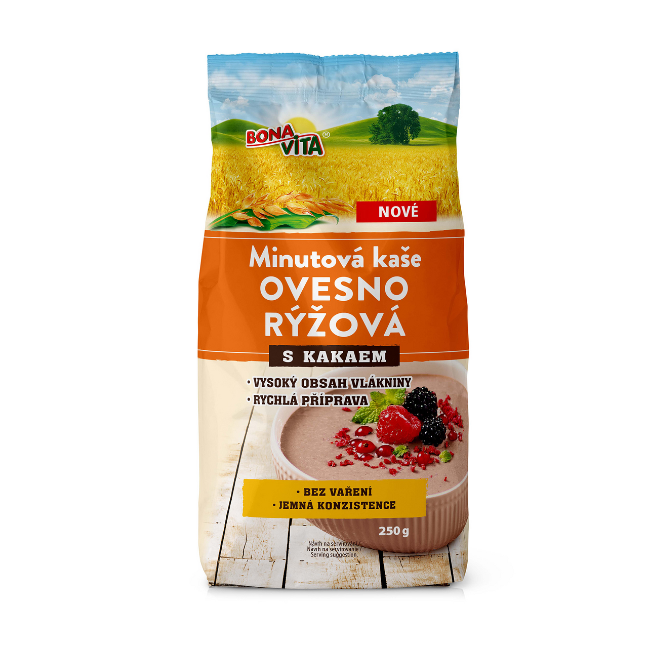 BONAVITA Minútová kaša ryžová kakaová 250 g