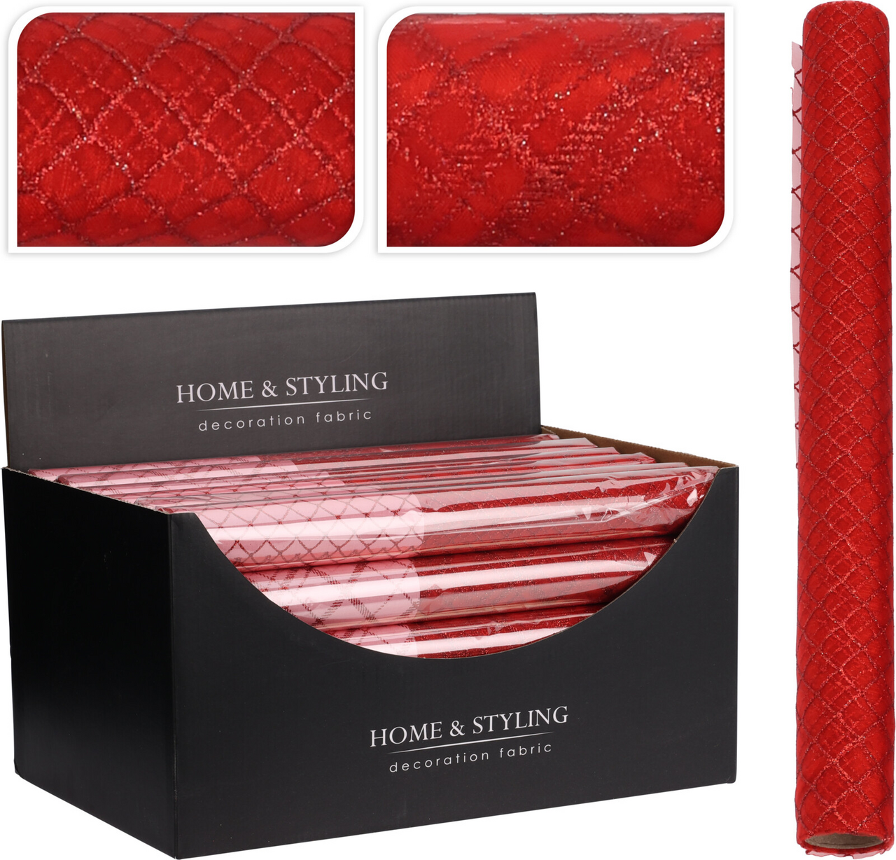 Koopman Dekorácia látka červená 37 x 200 cm 1 ks