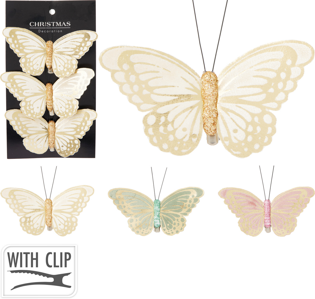 Koopman Motýľ 13 cm 3 ks