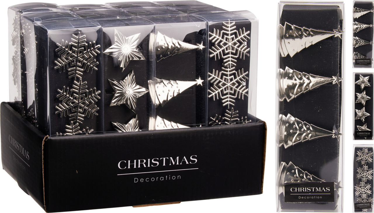 Koopman Krúžky na servítky čierno-biele 4 ks