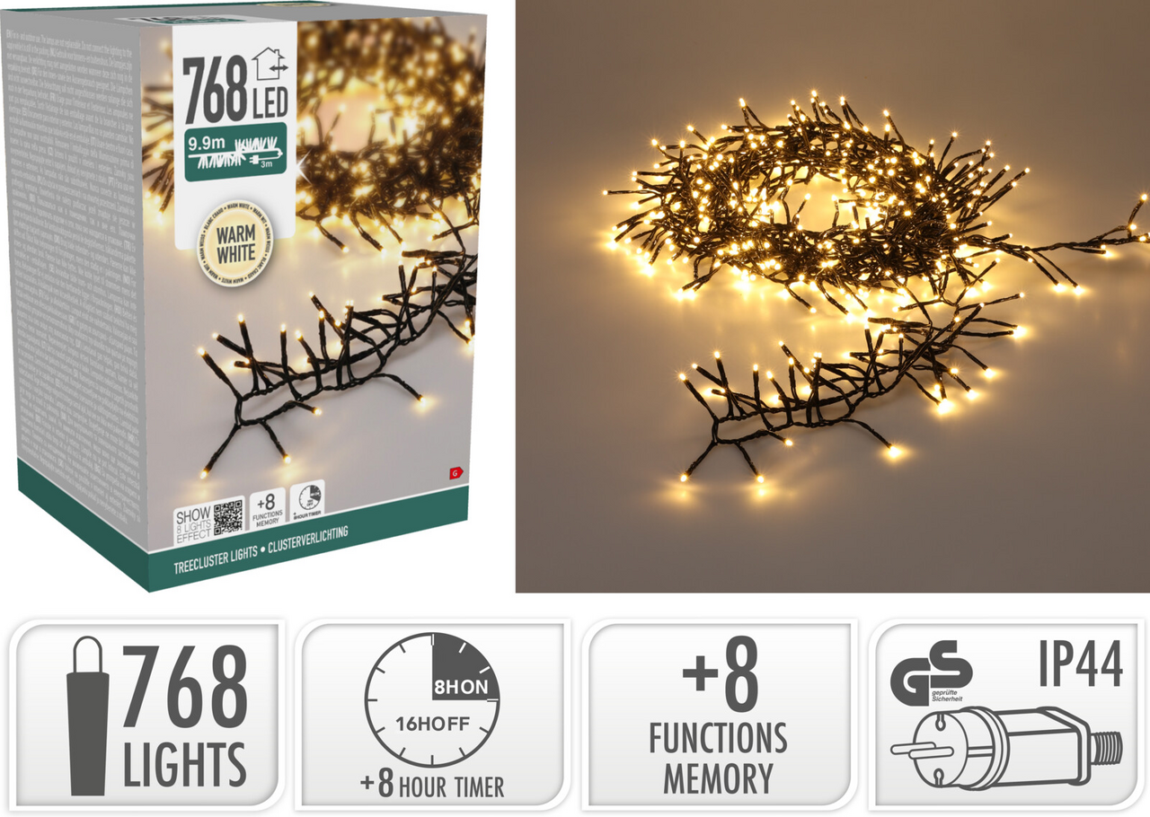 Koopman Reťaz 768 LED teplá biela 1 ks