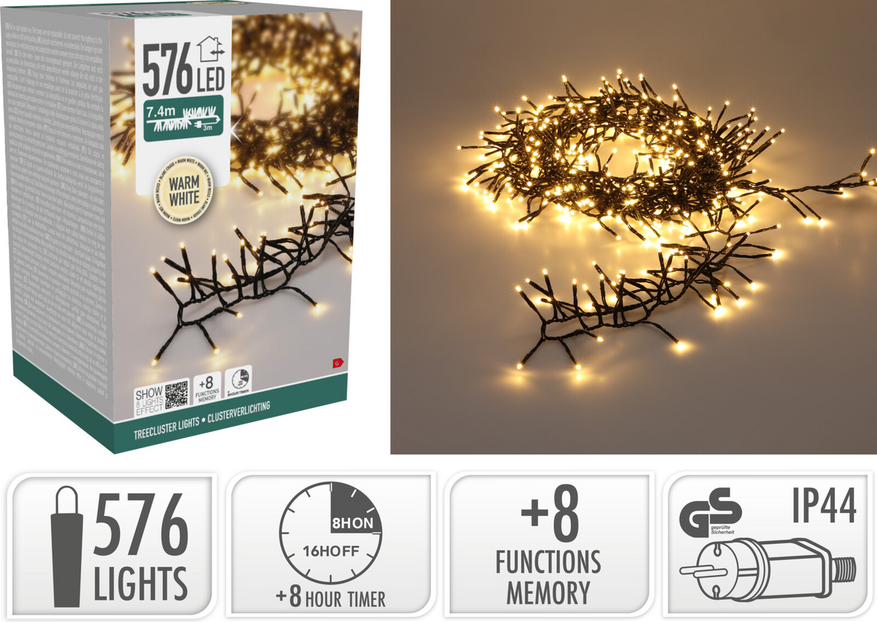 Koopman Reťaz 576 LED teplá biela 1 ks