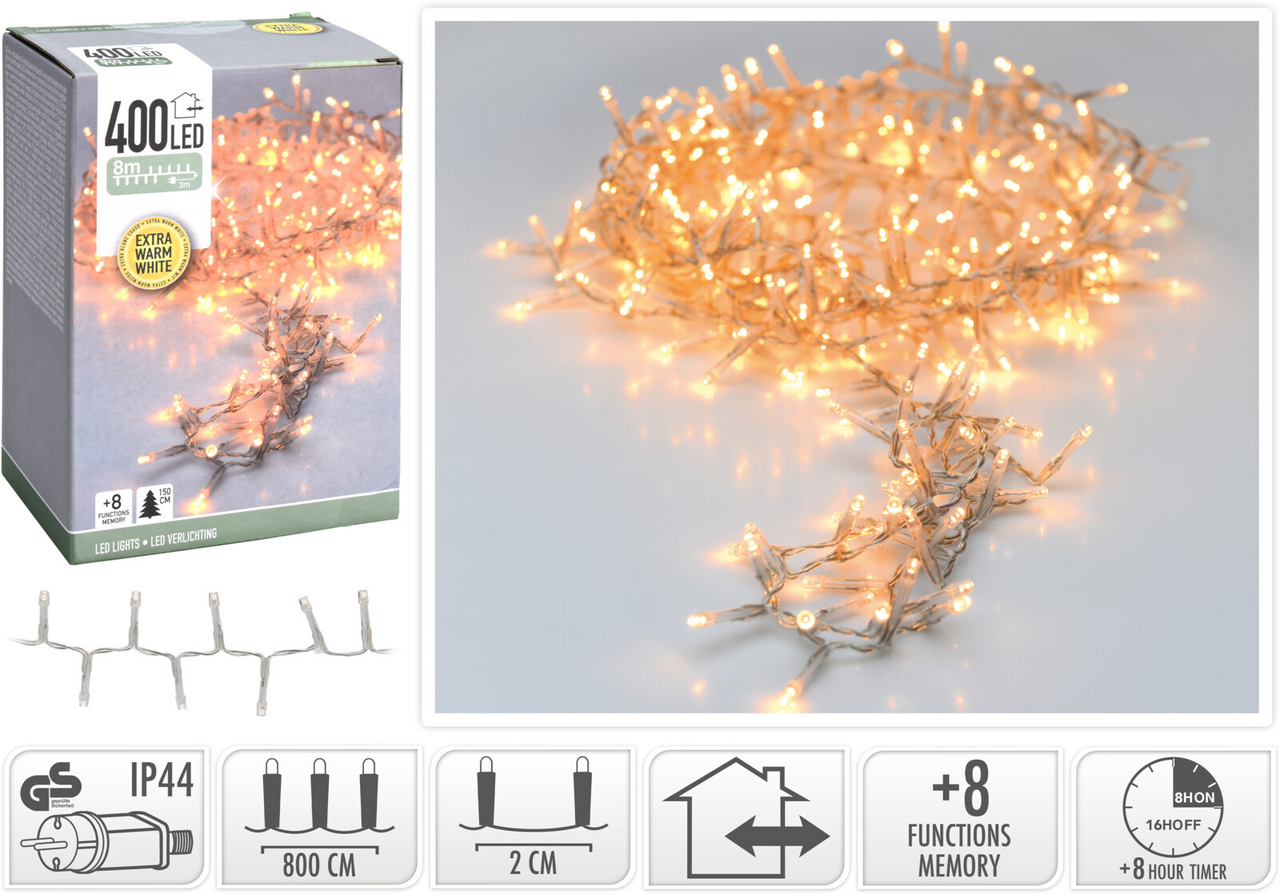 Koopman Reťaz 400 LED žltá 1 ks