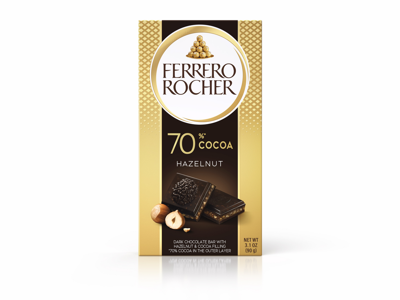 FERRERO ROCHER 70% Tabuľková čokoláda horká s orieškami 90 g