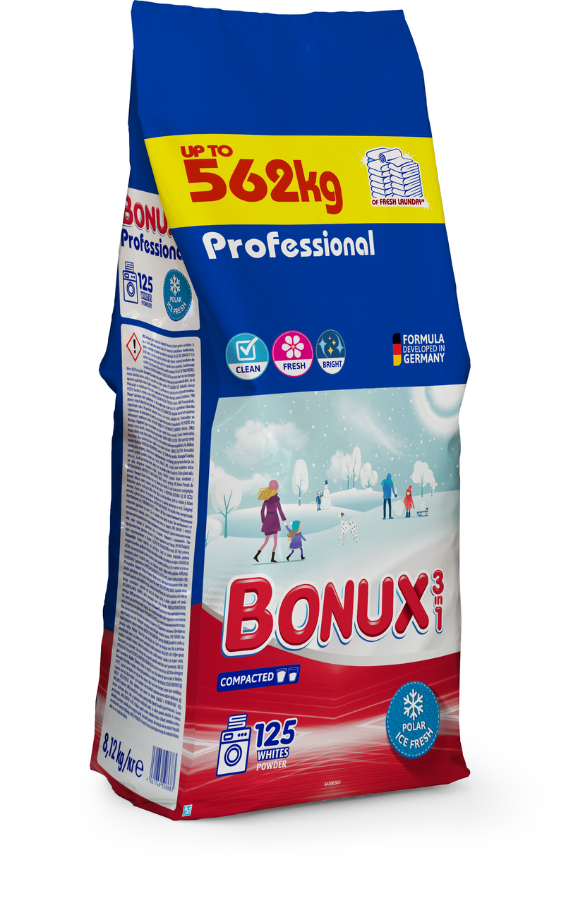 BONUX White prací prášok (125 praní) 8,12 kg