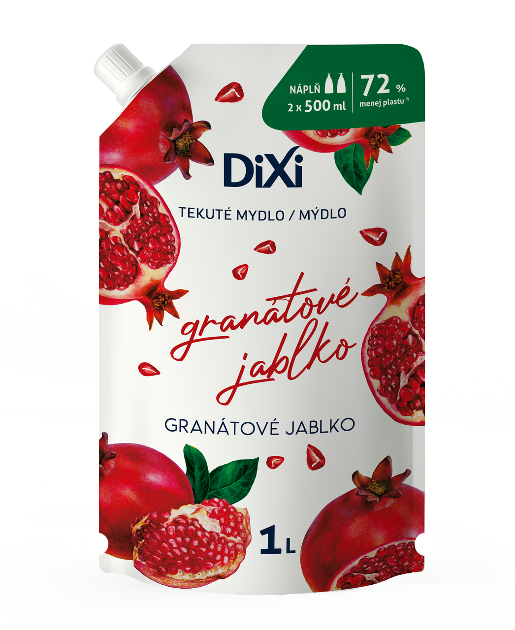 DiXi Granátové jablko tekuté mydlo náhradná náplň 1000 ml