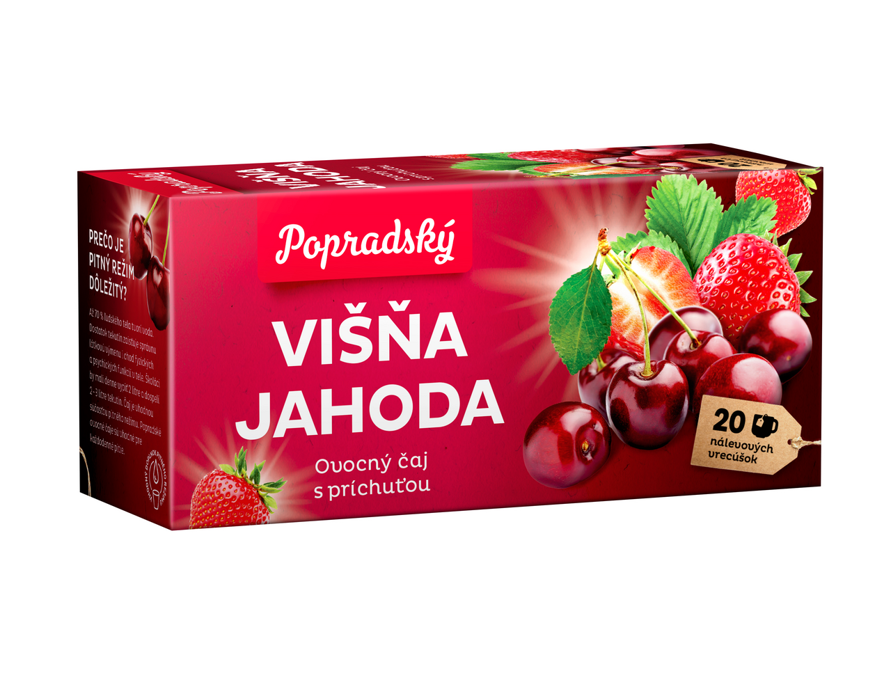 Popradský Čaj ovocný višňa jahoda 40 g